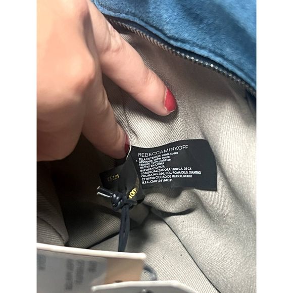 NWT Rebecca Minkoff Avery Mini Tote | Lake Blue - Picture 7 of 11